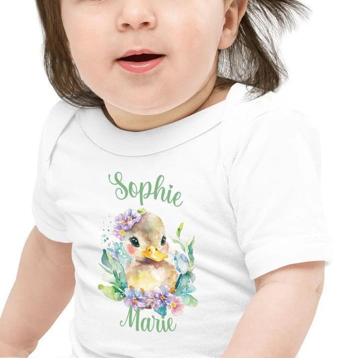 Custom Watercolor Spring Ducks T-Shirt - ART-TSH117 - ARTFULANE