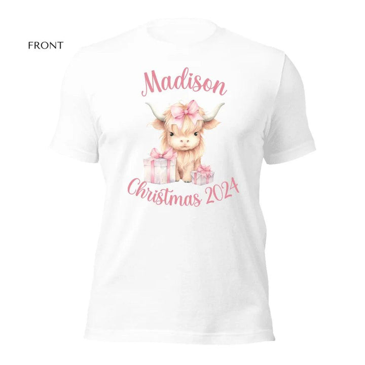 Custom Christmas Highland Animals T-Shirt - ART-TSH124 - ARTFULANE