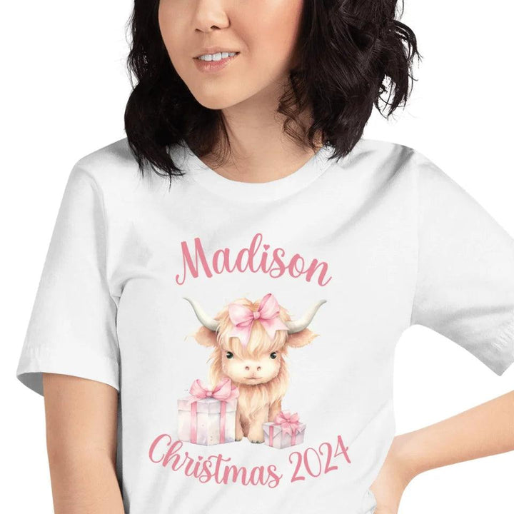 Custom Christmas Highland Animals T-Shirt - ART-TSH124 - ARTFULANE