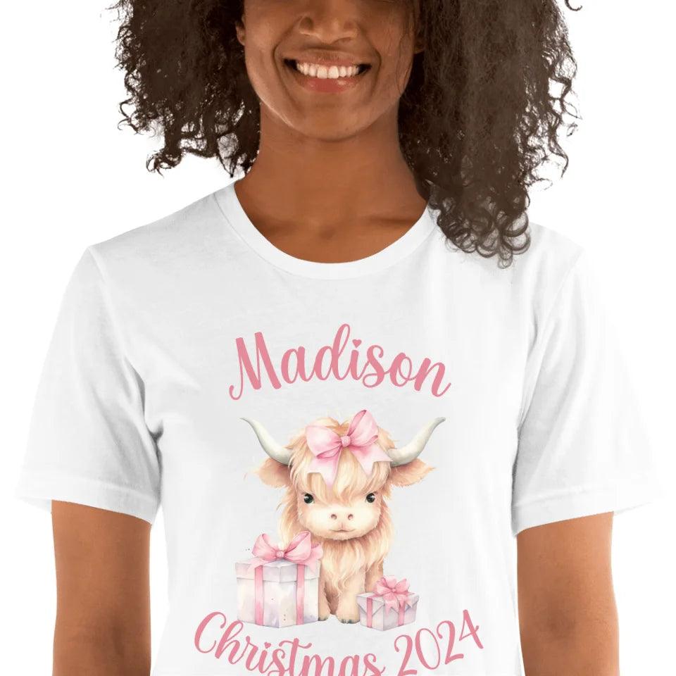 Custom Christmas Highland Animals T-Shirt - ART-TSH124 - ARTFULANE