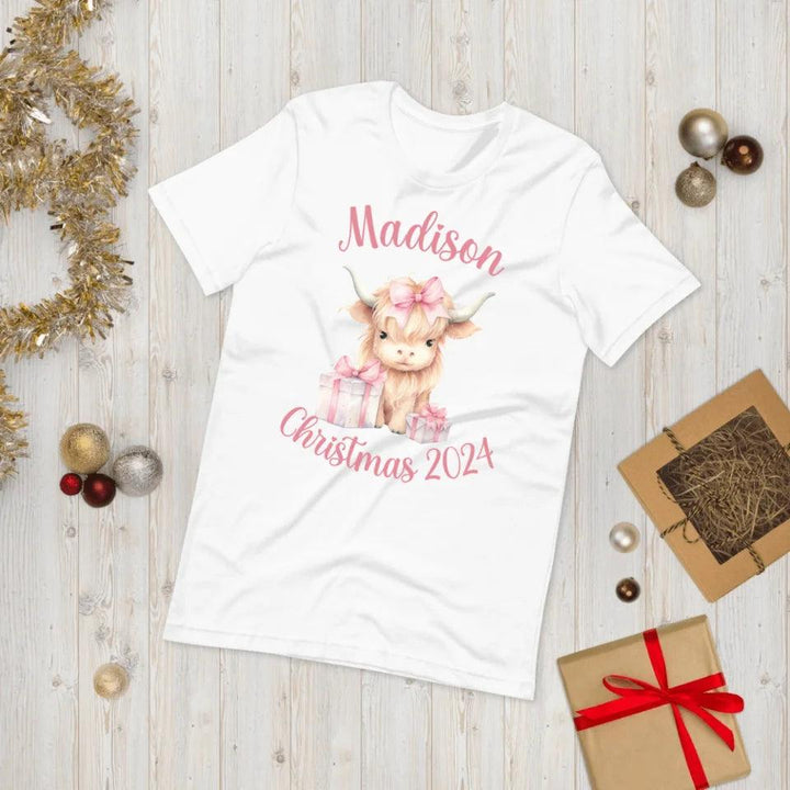 Custom Christmas Highland Animals T-Shirt - ART-TSH124 - ARTFULANE