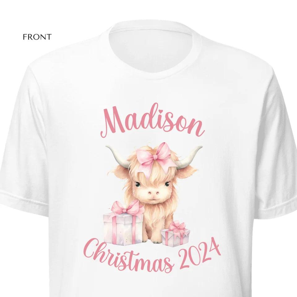 Custom Christmas Highland Animals T-Shirt - ART-TSH124 - ARTFULANE