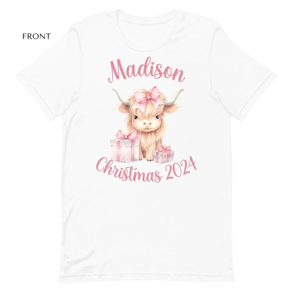 Custom Christmas Highland Animals T-Shirt - ART-TSH124 - ARTFULANE