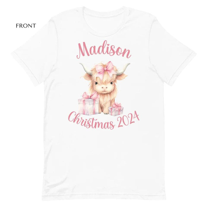 Custom Christmas Highland Animals T-Shirt - ART-TSH124 - ARTFULANE