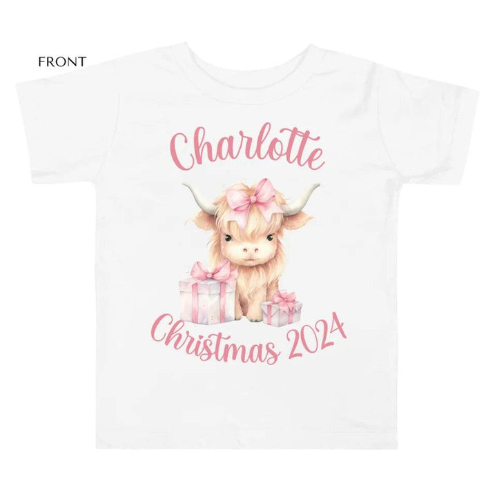 Custom Christmas Highland Animals T-Shirt - ART-TSH124 - ARTFULANE