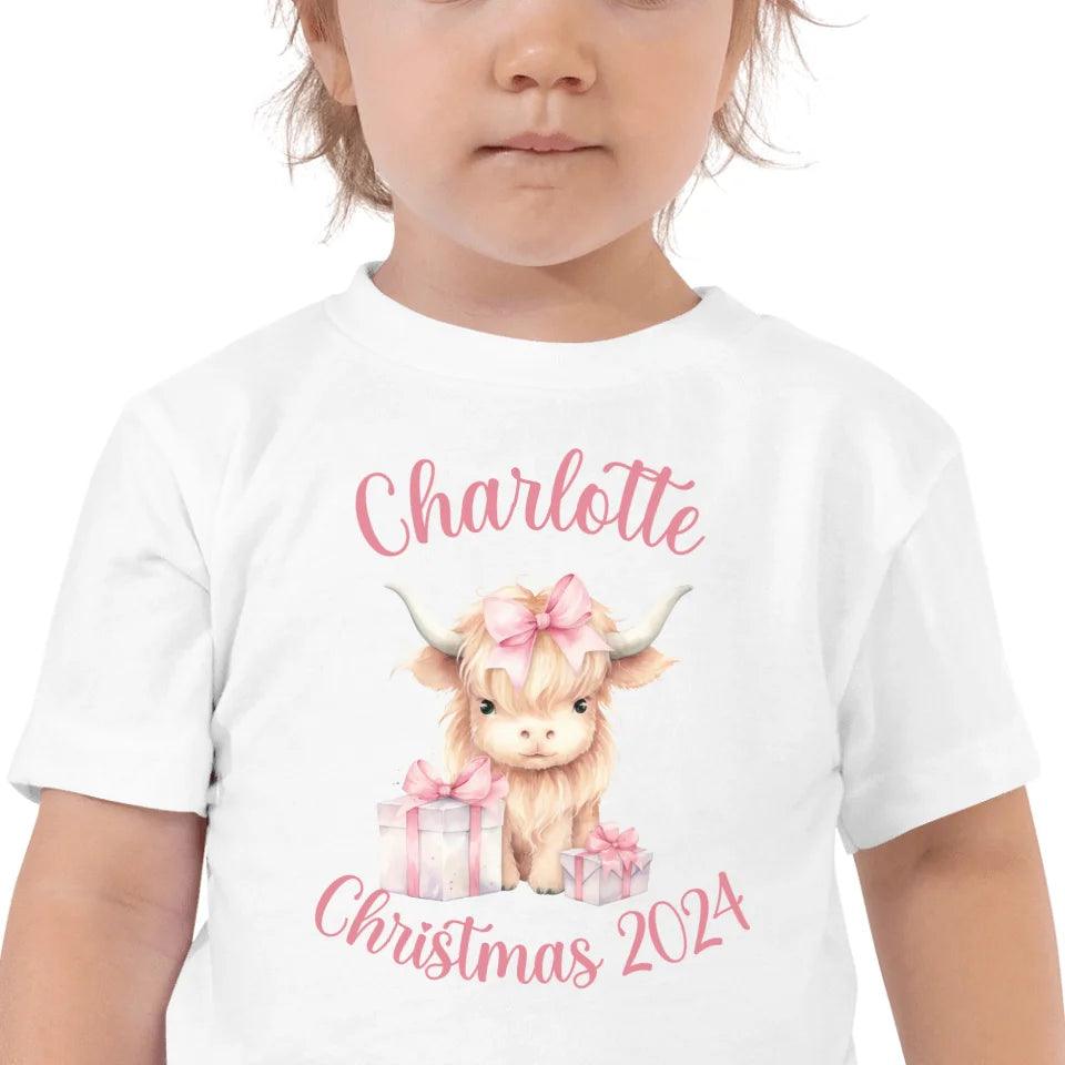 Custom Christmas Highland Animals T-Shirt - ART-TSH124 - ARTFULANE