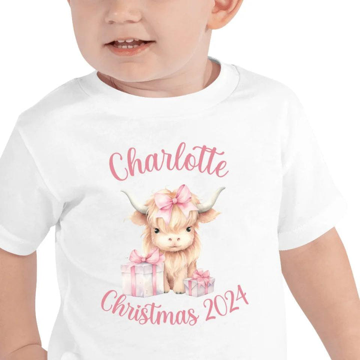 Custom Christmas Highland Animals T-Shirt - ART-TSH124 - ARTFULANE