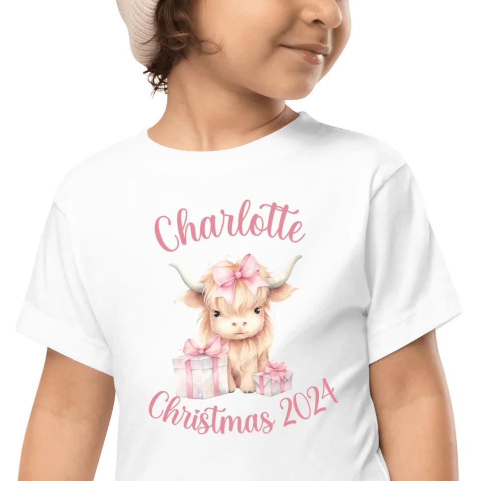 Custom Christmas Highland Animals T-Shirt - ART-TSH124 - ARTFULANE