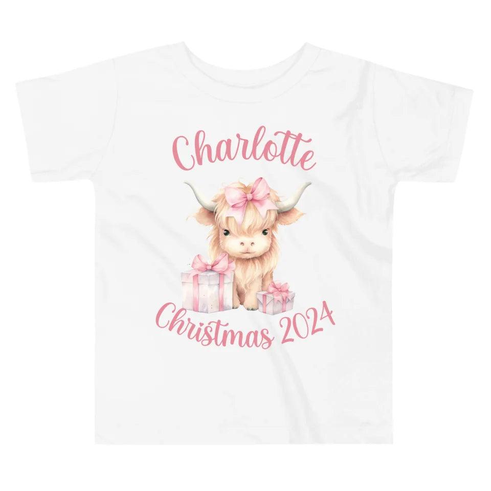 Custom Christmas Highland Animals T-Shirt - ART-TSH124 - ARTFULANE