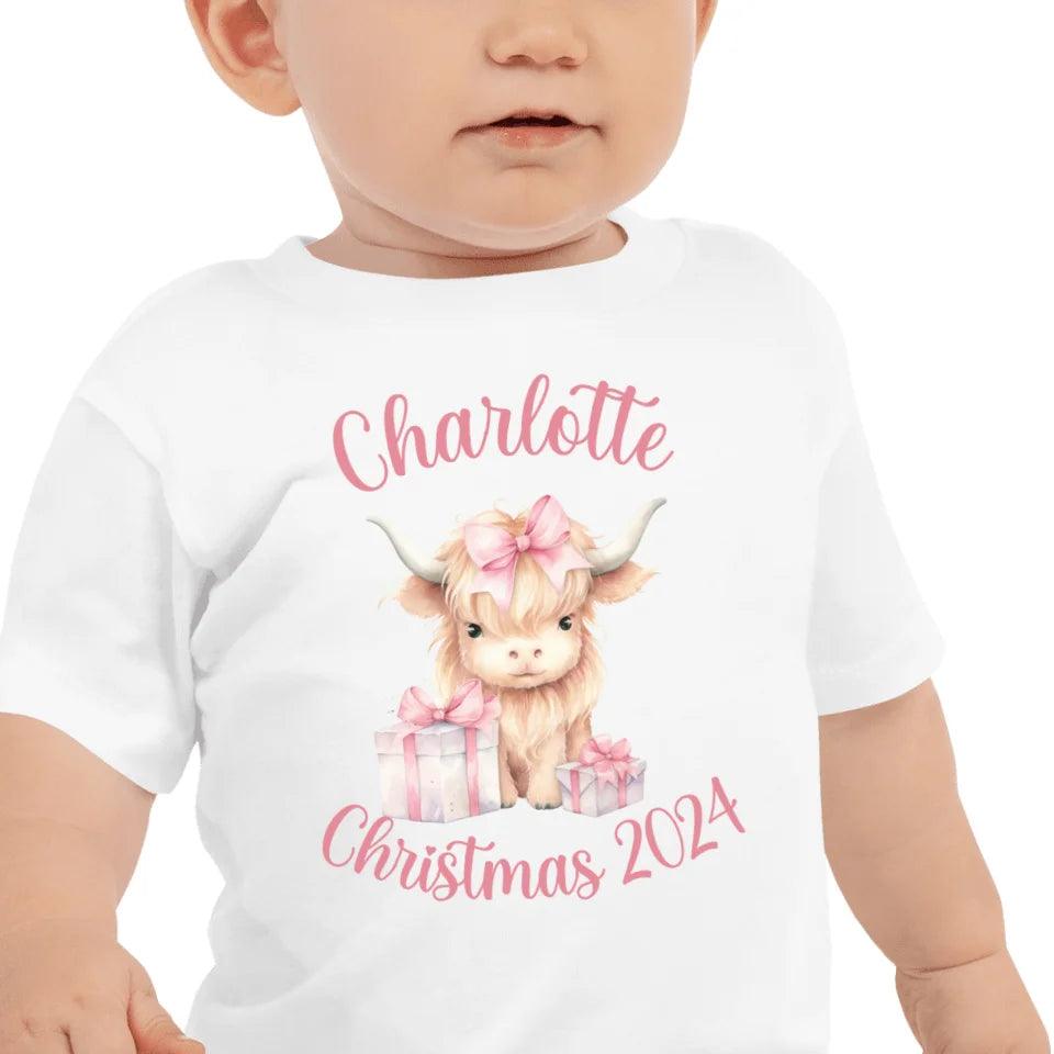 Custom Christmas Highland Animals T-Shirt - ART-TSH124 - ARTFULANE