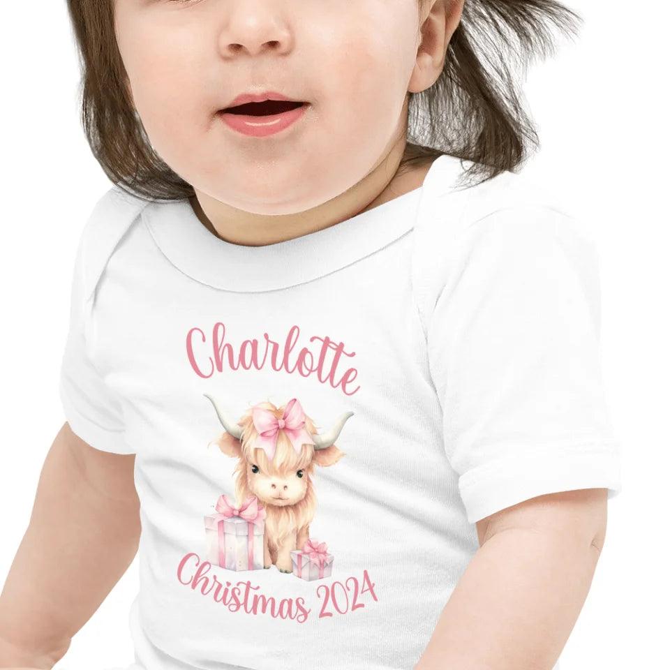 Custom Christmas Highland Animals T-Shirt - ART-TSH124 - ARTFULANE