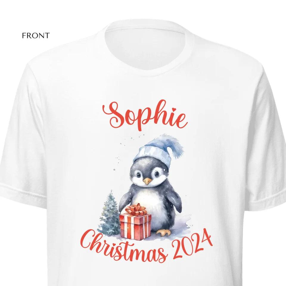 Custom Christmas Penguins T-Shirt - ART-TSH125 - ARTFULANE