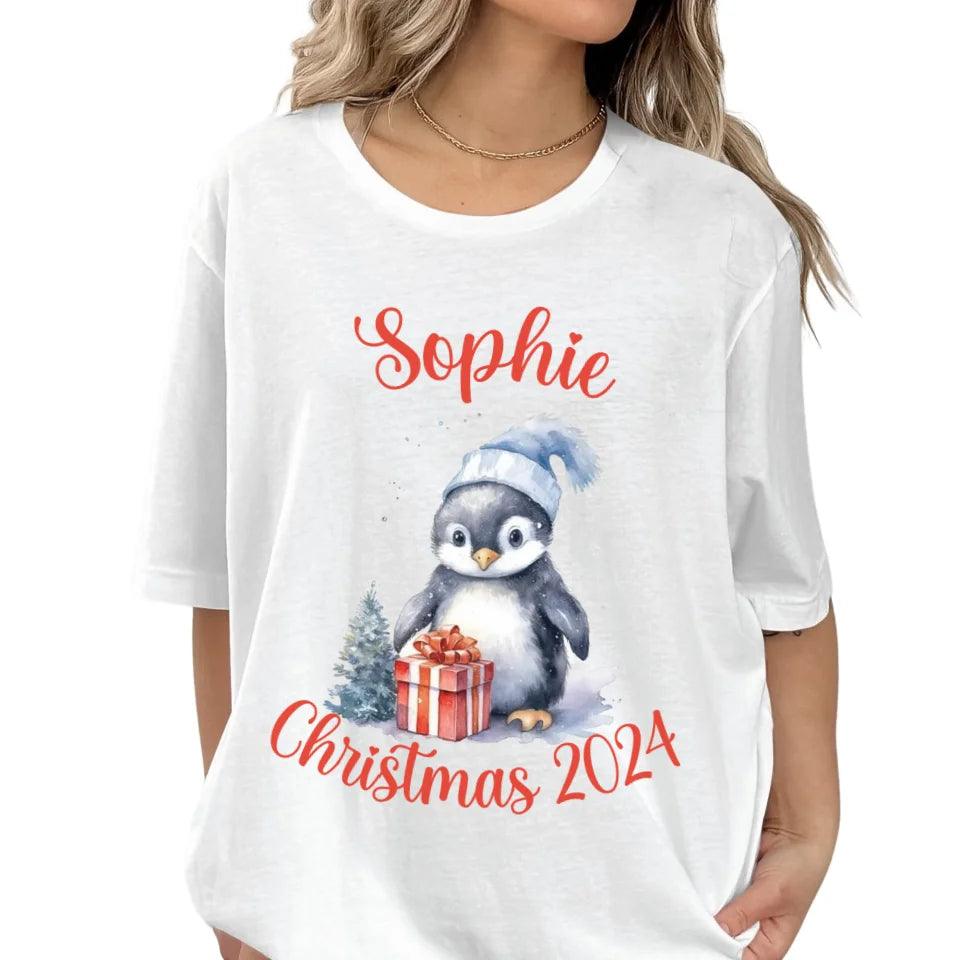 Custom Christmas Penguins T-Shirt - ART-TSH125 - ARTFULANE