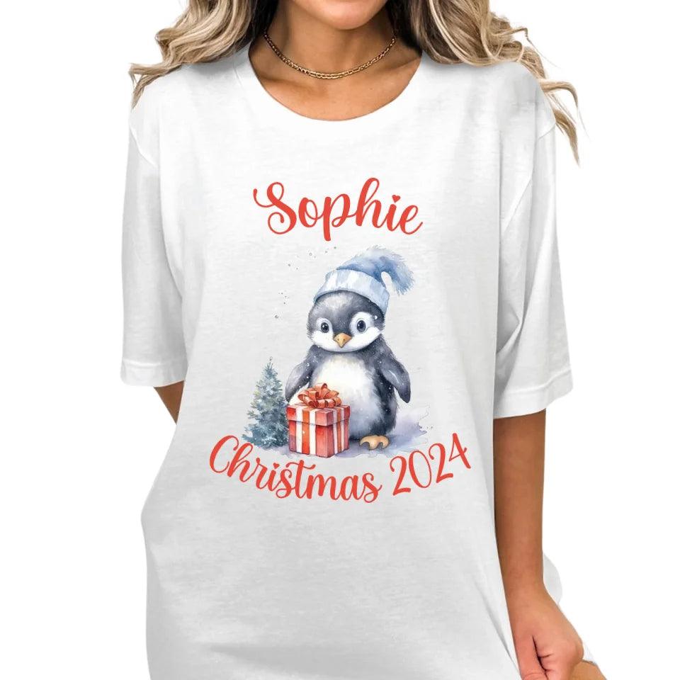 Custom Christmas Penguins T-Shirt - ART-TSH125 - ARTFULANE