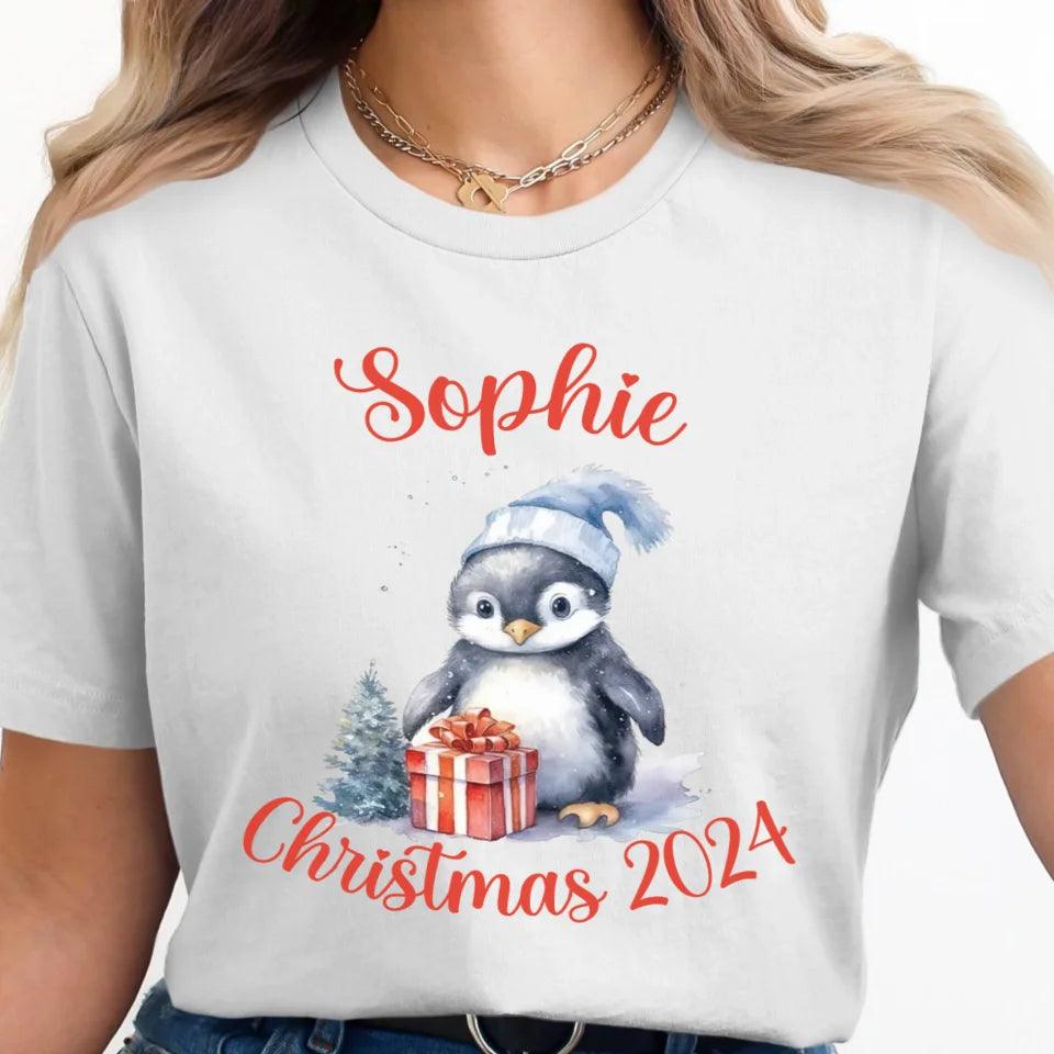 Custom Christmas Penguins T-Shirt - ART-TSH125 - ARTFULANE