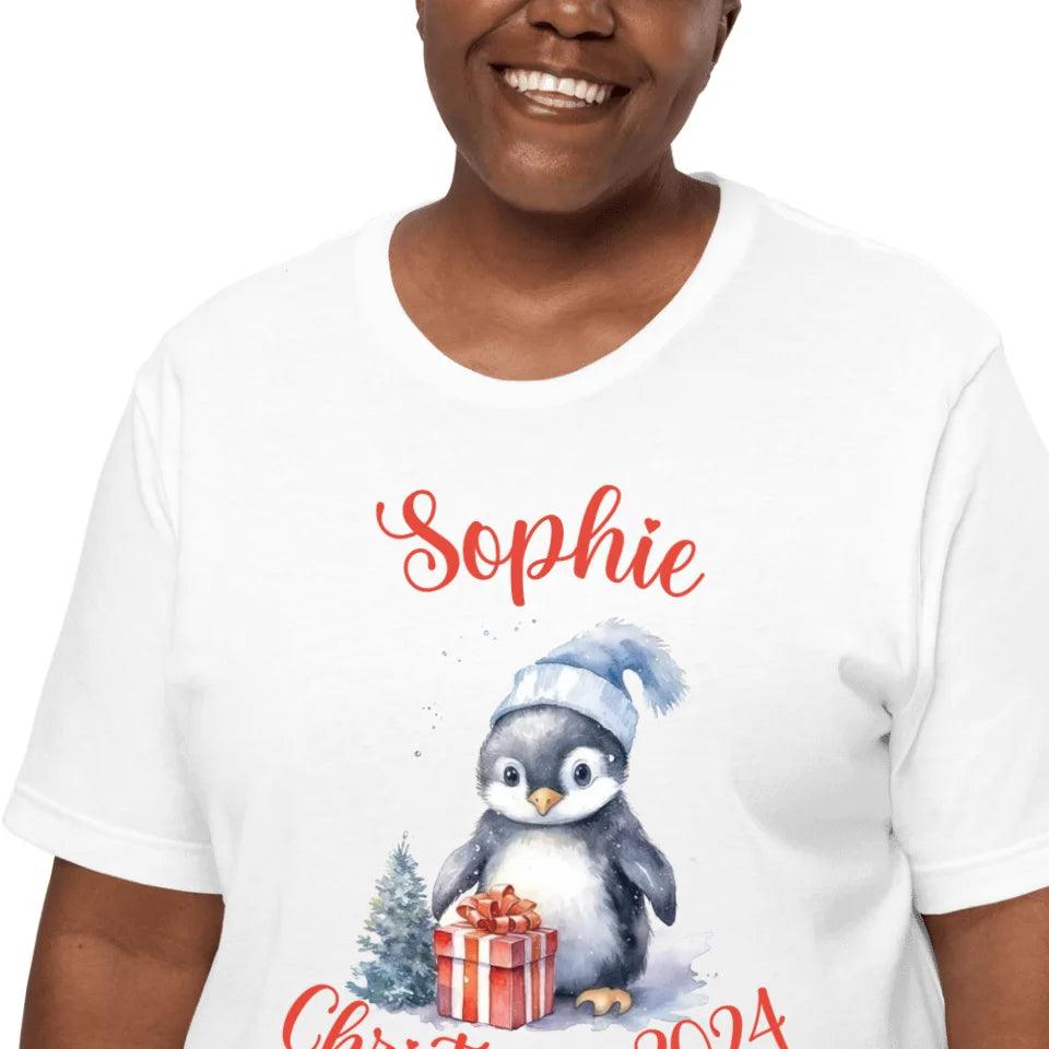 Custom Christmas Penguins T-Shirt - ART-TSH125 - ARTFULANE