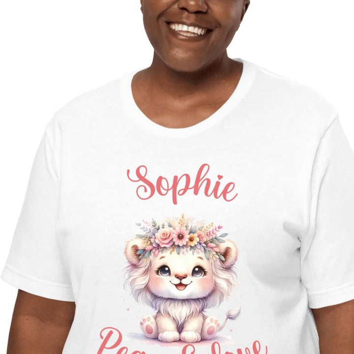 Custom Pastel Boho Lions T-Shirt - ART-TSH126 - ARTFULANE