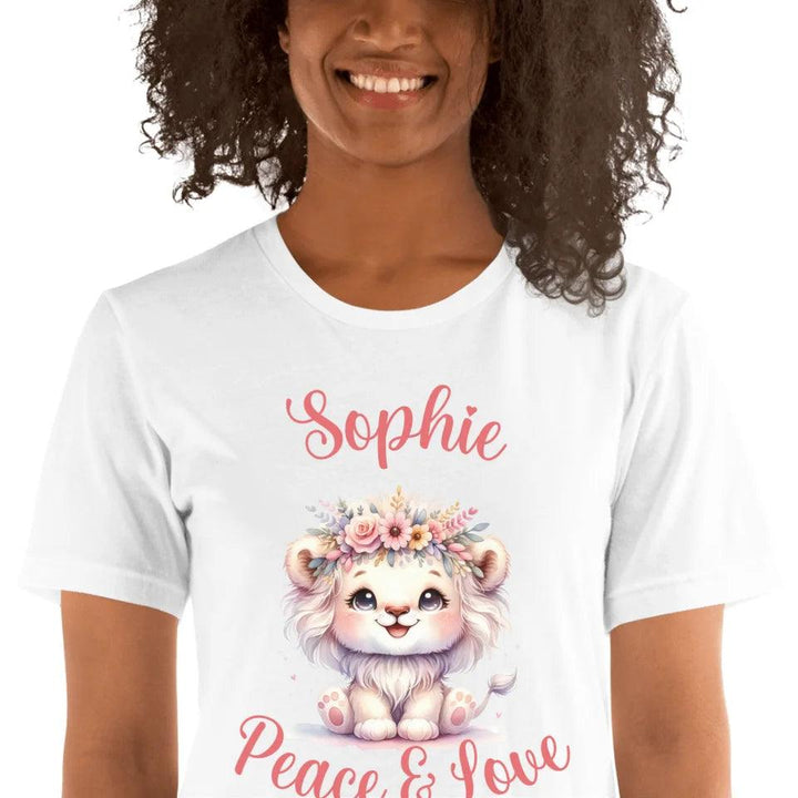 Custom Pastel Boho Lions T-Shirt - ART-TSH126 - ARTFULANE