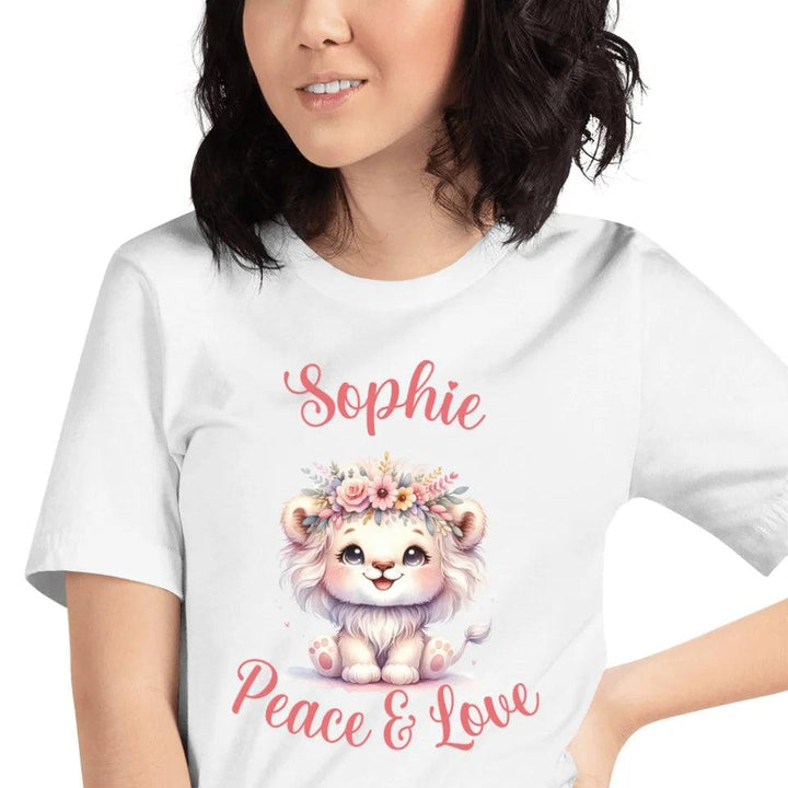 Custom Pastel Boho Lions T-Shirt - ART-TSH126 - ARTFULANE