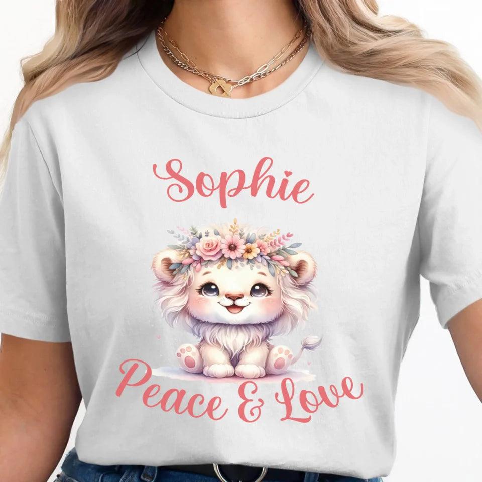 Custom Pastel Boho Lions T-Shirt - ART-TSH126 - ARTFULANE