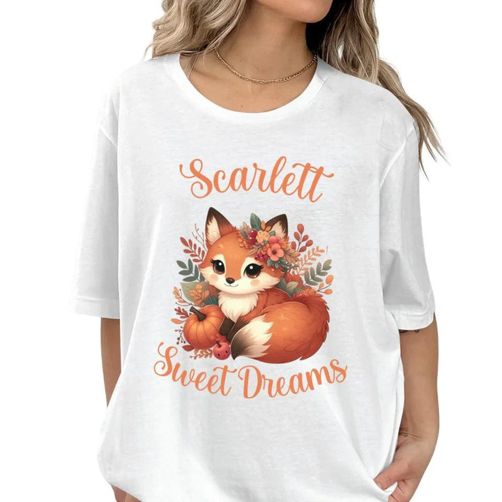 Custom Autumn Red Foxes T-Shirt - ART-TSH133 - ARTFULANE