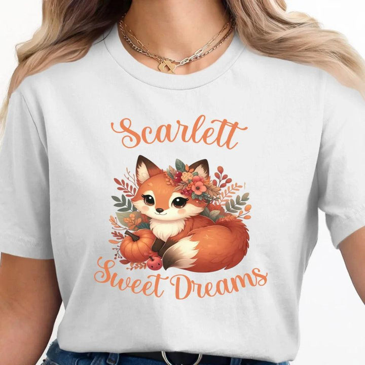 Custom Autumn Red Foxes T-Shirt - ART-TSH133 - ARTFULANE