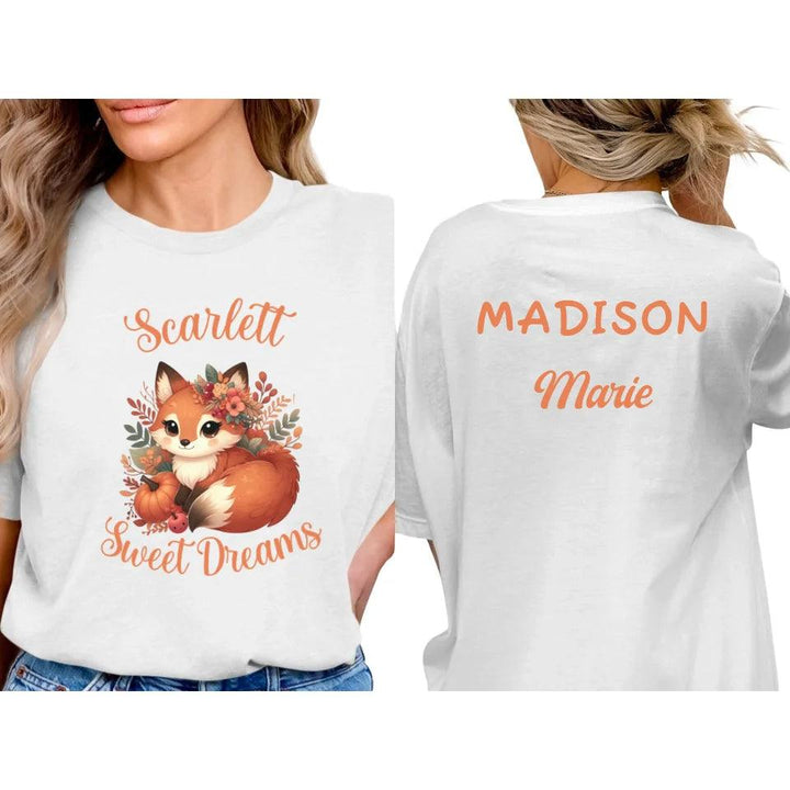 Custom Autumn Red Foxes T-Shirt - ART-TSH133 - ARTFULANE