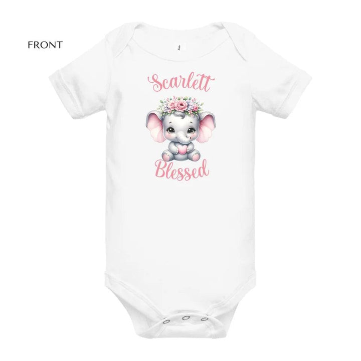 Custom Baby Elephant Pink Nursery T-Shirt - ART-TSH134 - ARTFULANE