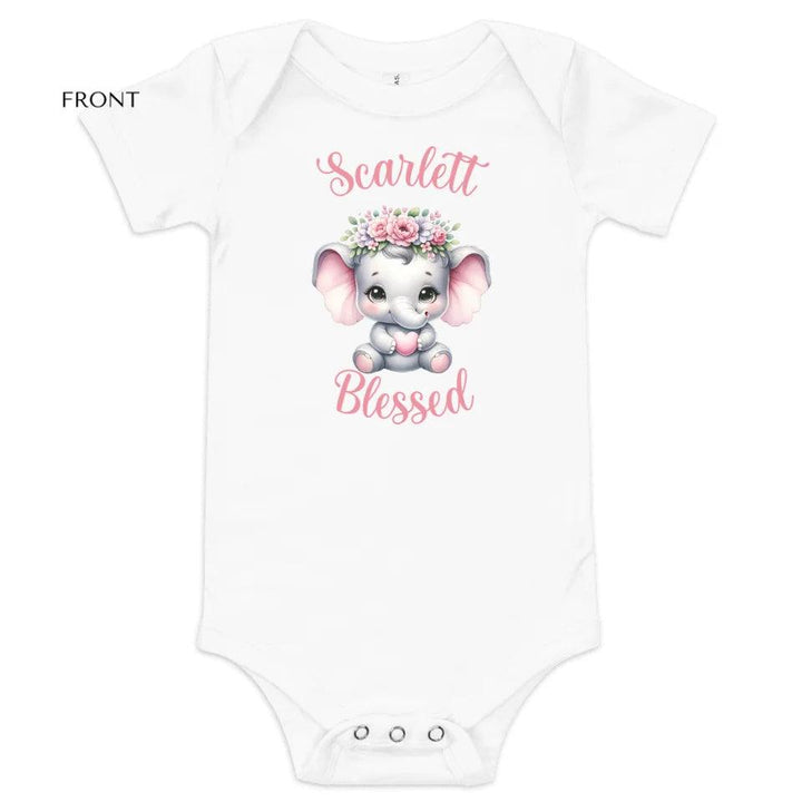 Custom Baby Elephant Pink Nursery T-Shirt - ART-TSH134 - ARTFULANE