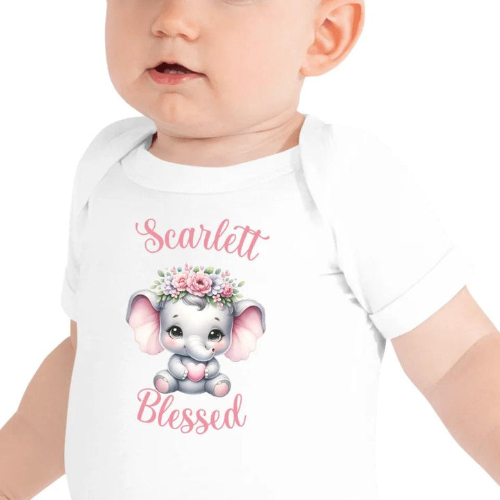 Custom Baby Elephant Pink Nursery T-Shirt - ART-TSH134 - ARTFULANE