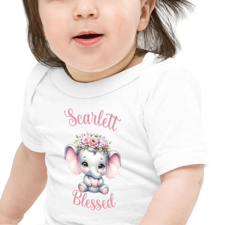 Custom Baby Elephant Pink Nursery T-Shirt - ART-TSH134 - ARTFULANE