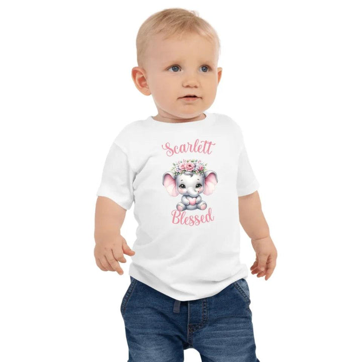 Custom Baby Elephant Pink Nursery T-Shirt - ART-TSH134 - ARTFULANE