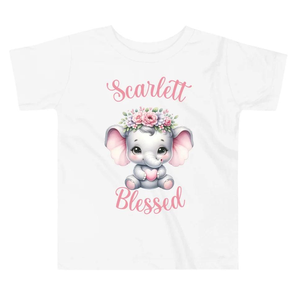 Custom Baby Elephant Pink Nursery T-Shirt - ART-TSH134 - ARTFULANE