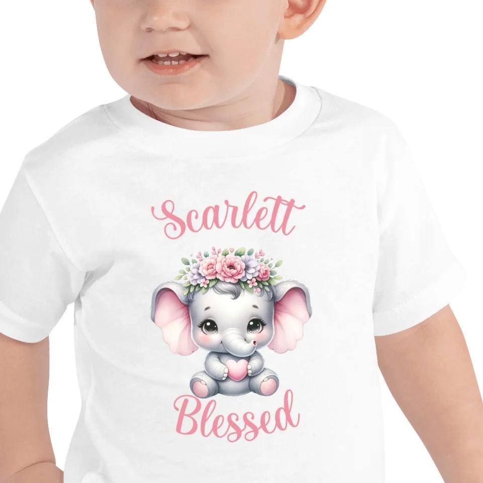 Custom Baby Elephant Pink Nursery T-Shirt - ART-TSH134 - ARTFULANE