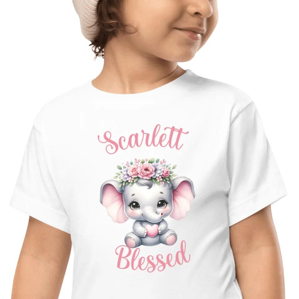 Custom Baby Elephant Pink Nursery T-Shirt - ART-TSH134 - ARTFULANE