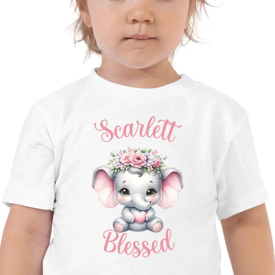 Custom Baby Elephant Pink Nursery T-Shirt - ART-TSH134 - ARTFULANE