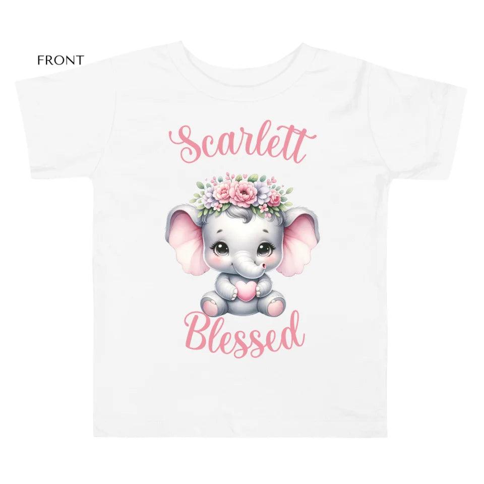 Custom Baby Elephant Pink Nursery T-Shirt - ART-TSH134 - ARTFULANE