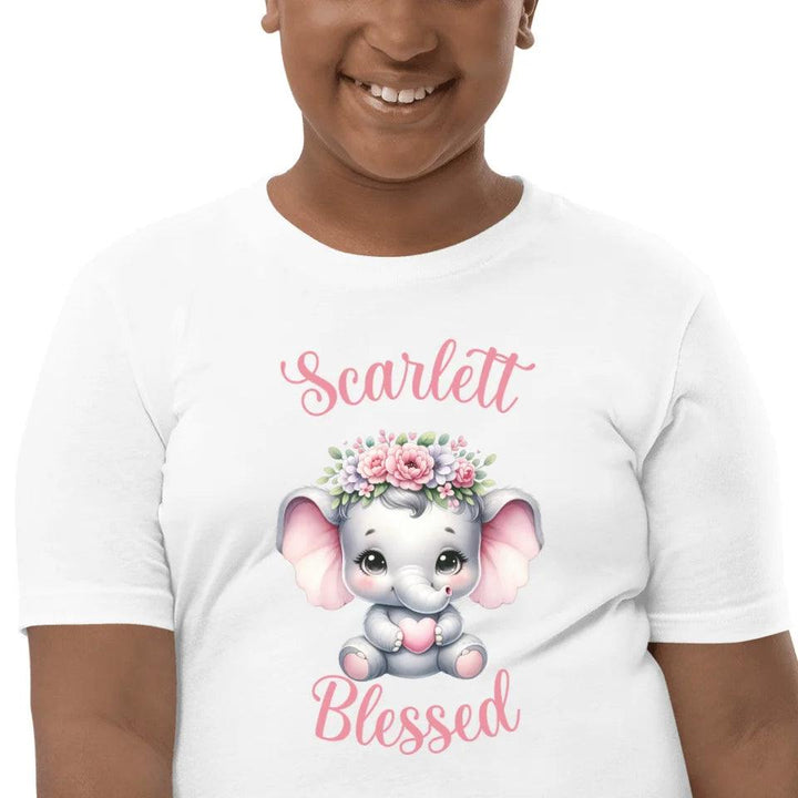 Custom Baby Elephant Pink Nursery T-Shirt - ART-TSH134 - ARTFULANE