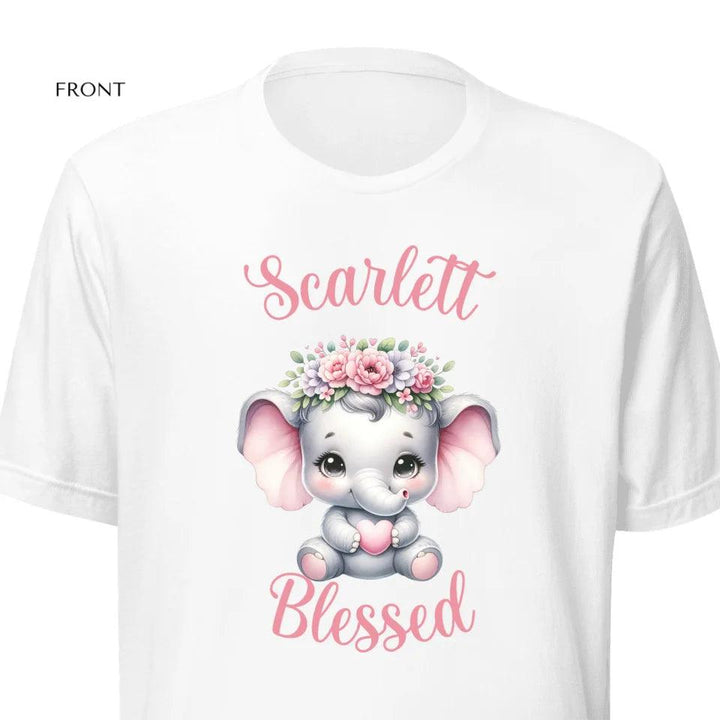 Custom Baby Elephant Pink Nursery T-Shirt - ART-TSH134 - ARTFULANE