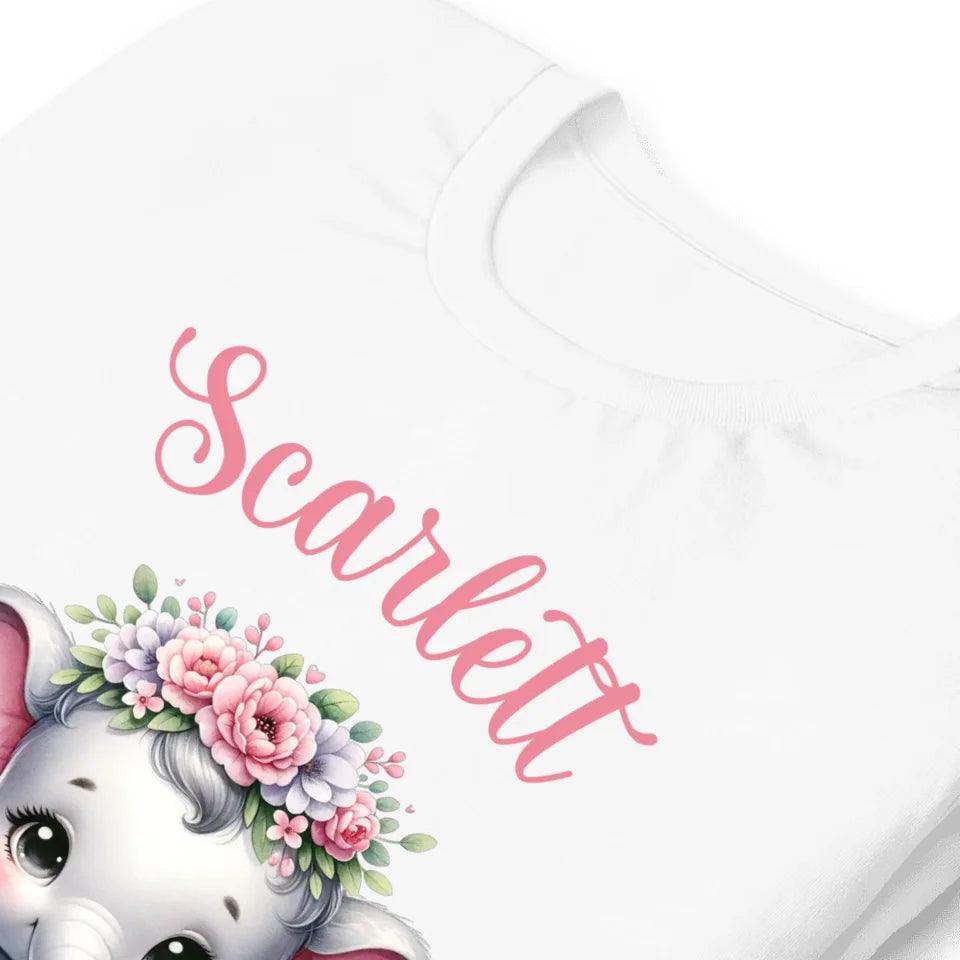 Custom Baby Elephant Pink Nursery T-Shirt - ART-TSH134 - ARTFULANE