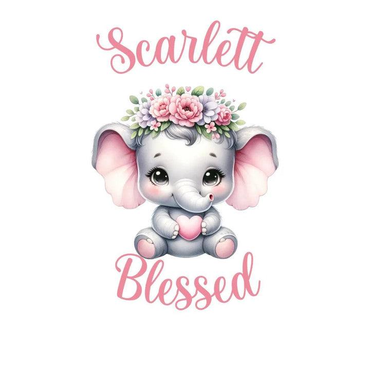 Custom Baby Elephant Pink Nursery T-Shirt - ART-TSH134 - ARTFULANE