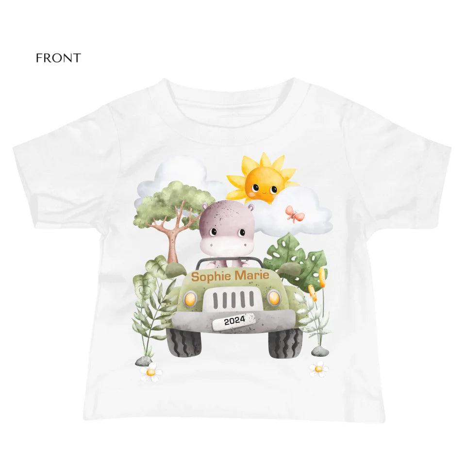 Custom Watercolor Safari Animal Adventure T-Shirt - ART-TSH135 - ARTFULANE