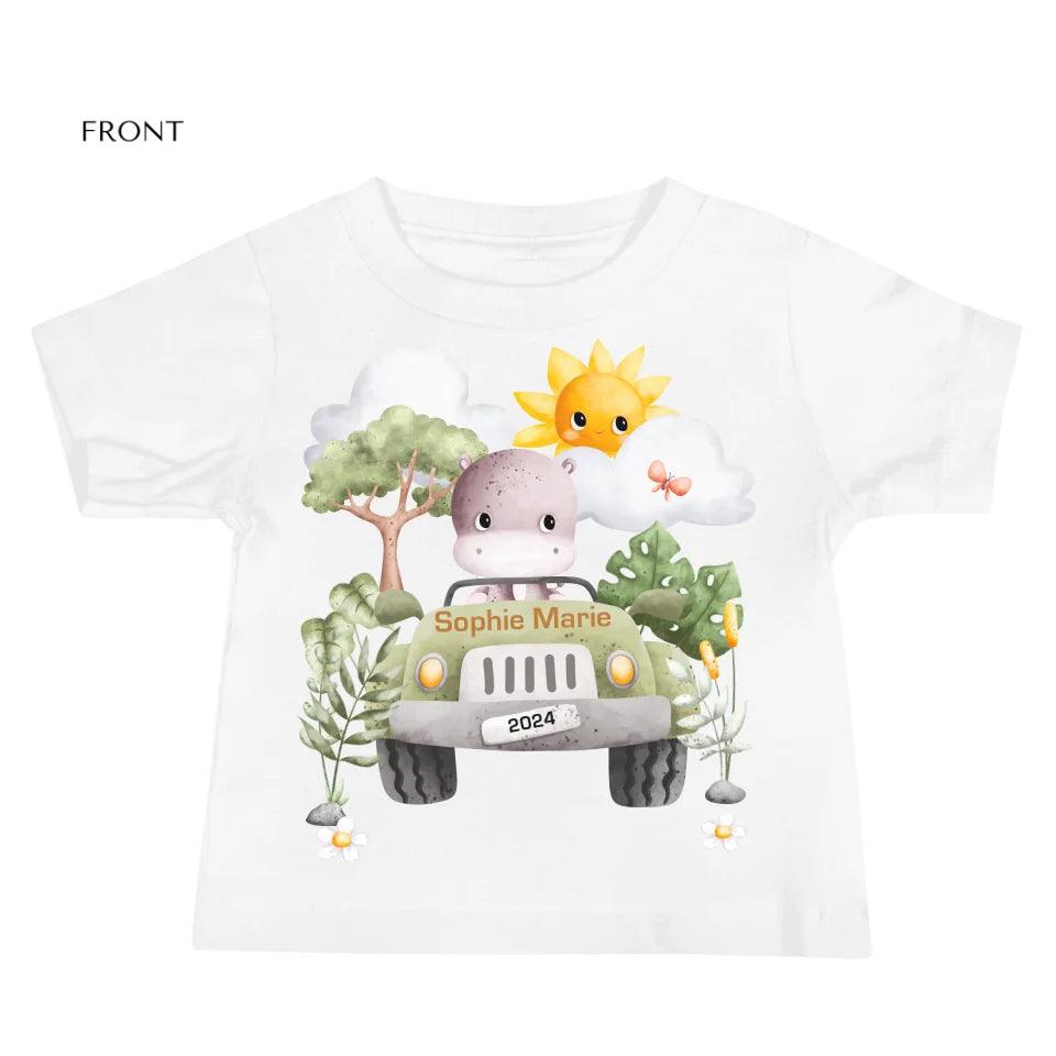 Custom Watercolor Safari Animal Adventure T-Shirt - ART-TSH135 - ARTFULANE