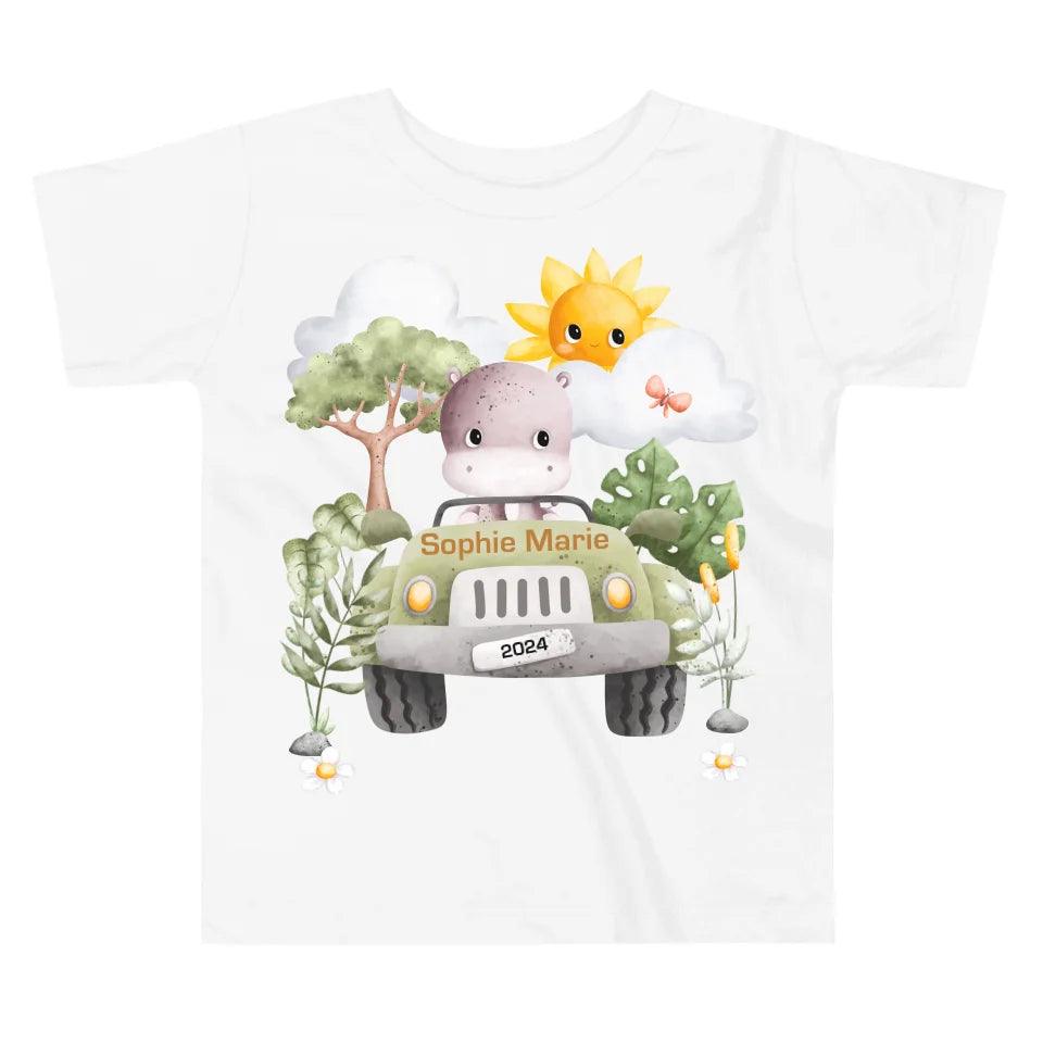 Custom Watercolor Safari Animal Adventure T-Shirt - ART-TSH135 - ARTFULANE