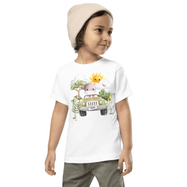 Custom Watercolor Safari Animal Adventure T-Shirt - ART-TSH135 - ARTFULANE