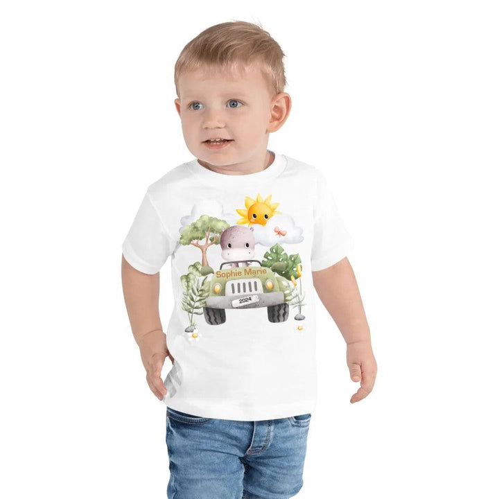 Custom Watercolor Safari Animal Adventure T-Shirt - ART-TSH135 - ARTFULANE