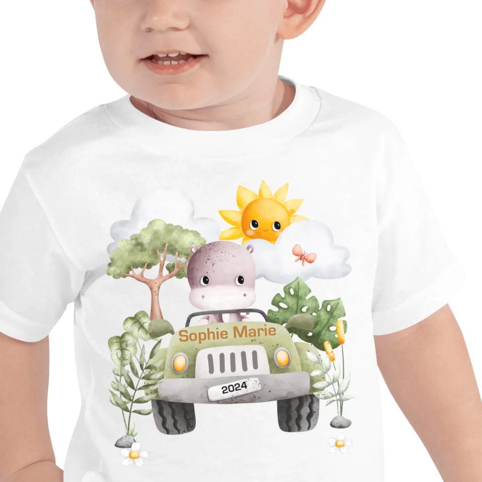 Custom Watercolor Safari Animal Adventure T-Shirt - ART-TSH135 - ARTFULANE