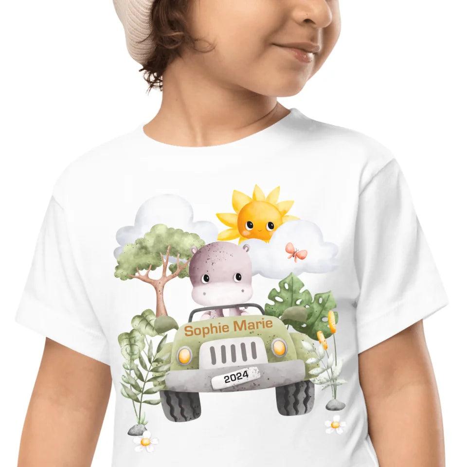 Custom Watercolor Safari Animal Adventure T-Shirt - ART-TSH135 - ARTFULANE