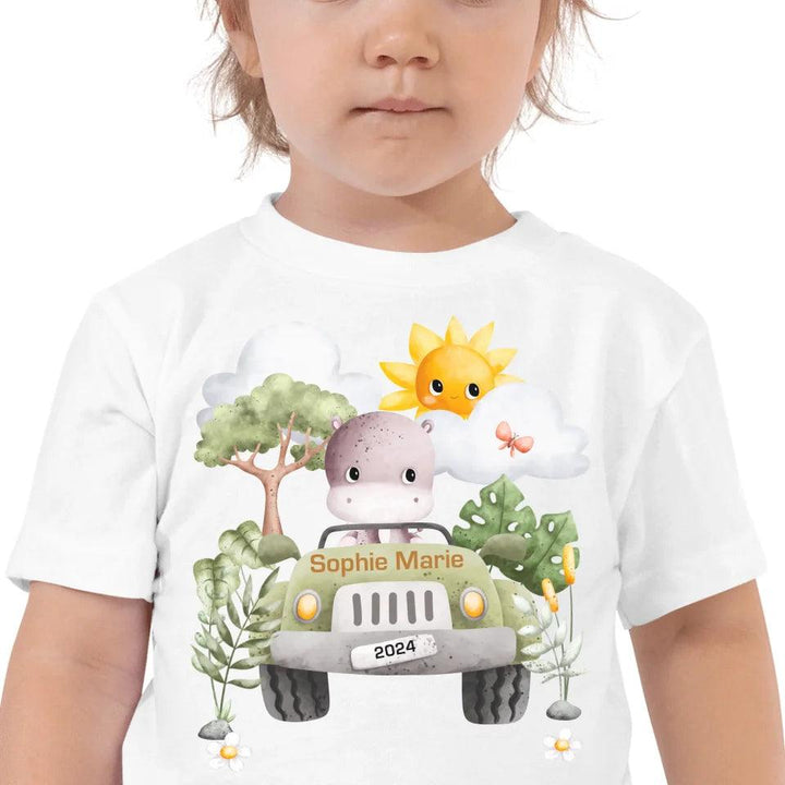 Custom Watercolor Safari Animal Adventure T-Shirt - ART-TSH135 - ARTFULANE