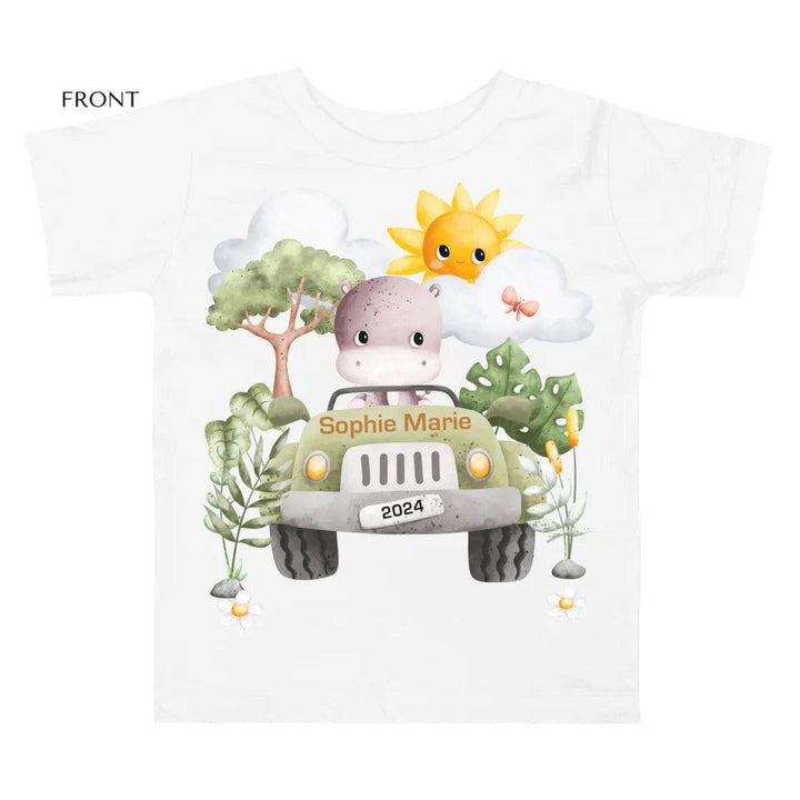 Custom Watercolor Safari Animal Adventure T-Shirt - ART-TSH135 - ARTFULANE